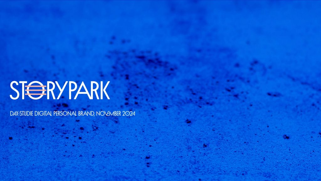 Titelfolie der Storypark-Studie zu DAX-CEOs und Digital Personal Brand